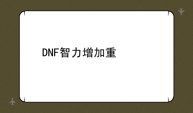 DNF智力增加量详解