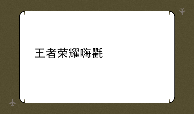 王者荣耀嗨氏解说