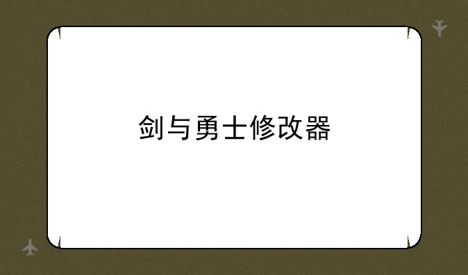 剑与勇士修改器