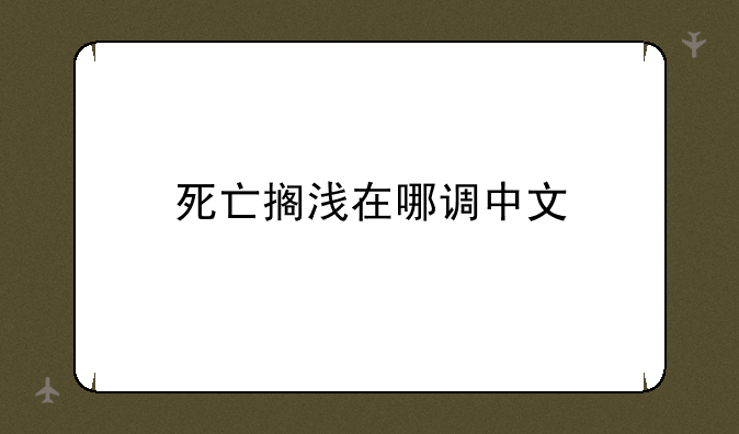 死亡搁浅在哪调中文