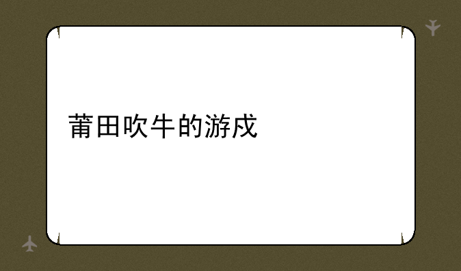 莆田吹牛的游戏流程
