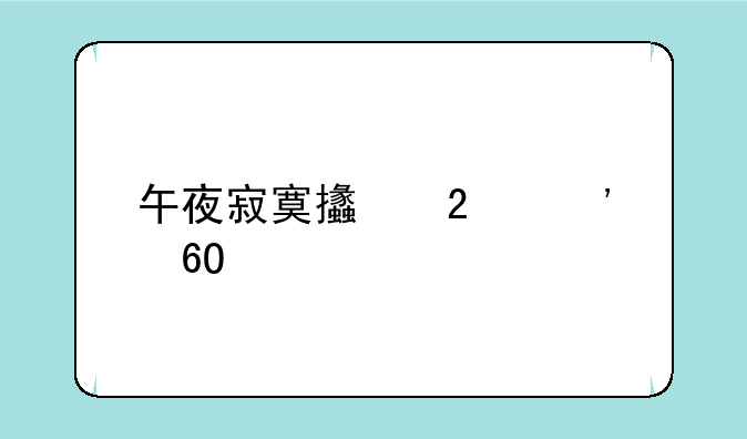 午夜寂寞支持安卓手机网