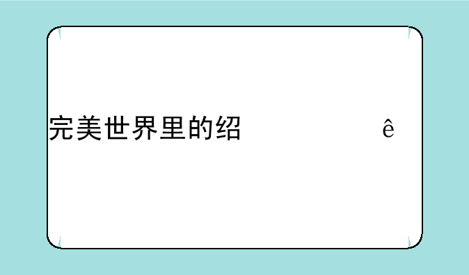 完美世界里的经典人物？