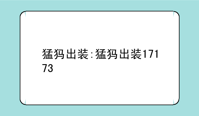 猛犸出装:猛犸出装17173